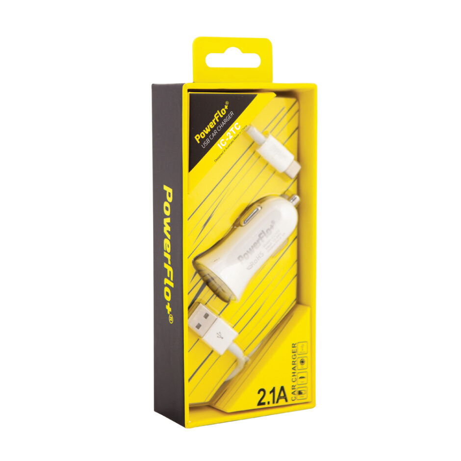 Powerflo-Type-C-2.1A-Car-Charer
